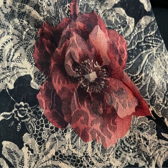 Erica Simone Vintage Floral Tapestry Vest Size Large Gold - Picture 5 of 7